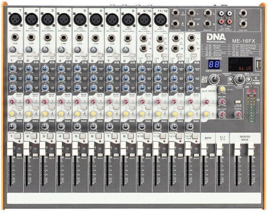 DNA ME-16FX Αναλογικός Μίκτης 16 Καναλιών / 10 Εισόδους XLR & Bluetooth