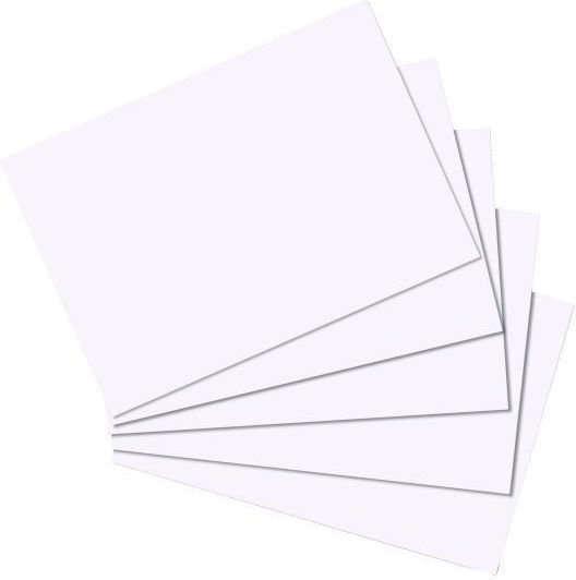 Herlitz Cărți De Index A5 Albe Nepăturite 100 Bucăți