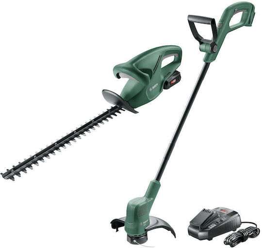 Bosch 18V-45 Σετ Μπορντουροψάλιδο & Χλοοκοπτικό με 1 Μπαταρία 2Ah