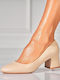Heels with Medium Heel Beige