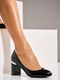 Heels Made of Patent Leather with Medium Heel Black