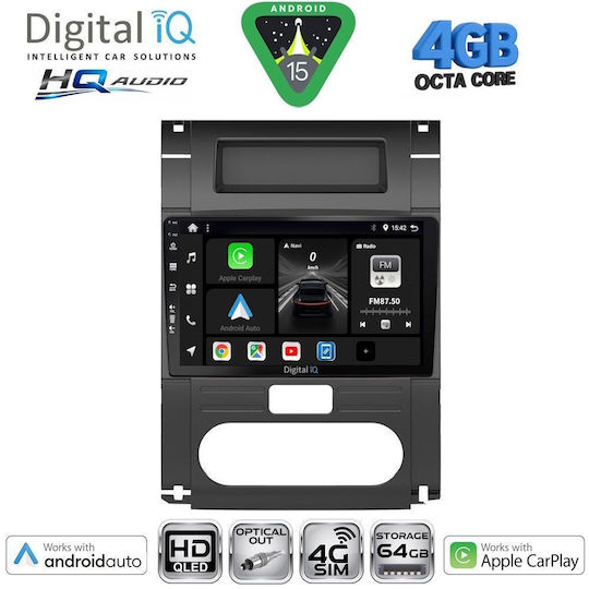 Digital IQ Car Audio System for Nissan X-Trail 2007-2013 (Bluetooth/USB/WiFi/GPS/Apple CarPlay/Android Auto) with 10" Touch Screen