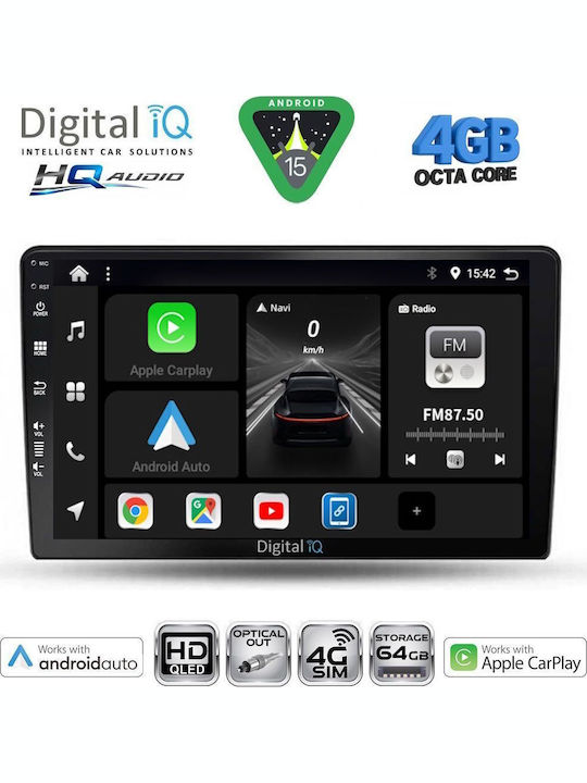 Digital IQ Car Audio System for Nissan X-Trail 2004-2007 (Bluetooth/USB/WiFi/GPS/Apple CarPlay/Android Auto) with 10" Touch Screen