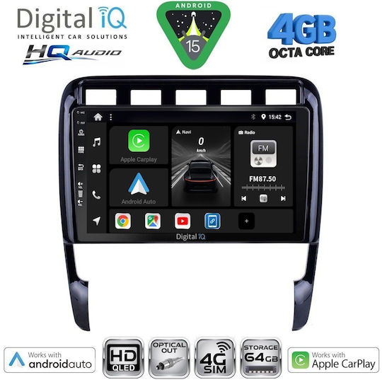Digital IQ Ηχοσύστημα Αυτοκινήτου για Porsche Cayenne 2002-2011 (Bluetooth/USB/WiFi/GPS/Apple-Carplay/Android-Auto) με Οθόνη Αφής 9"