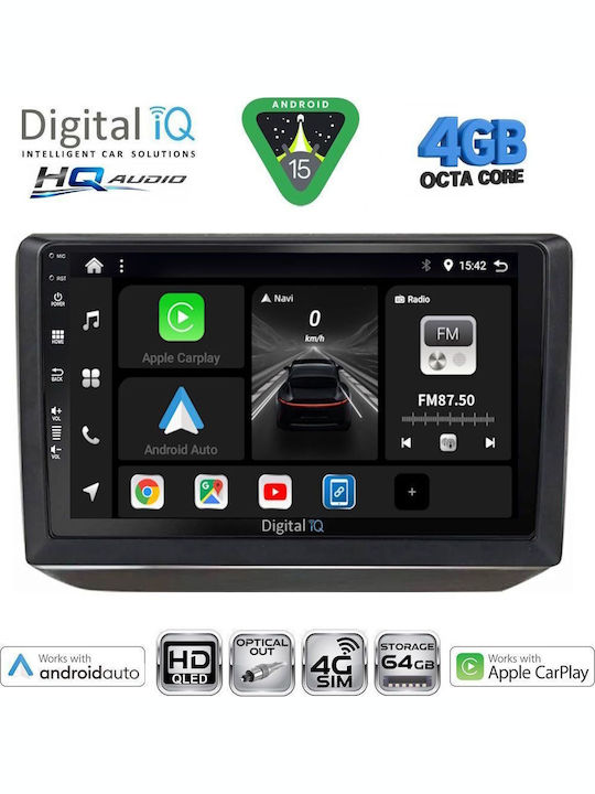 Digital IQ Car Audio System for Skoda Fabia 2008-2014 Bluetooth USB WiFi GPS Apple CarPlay Android Auto with 10" Touch Screen