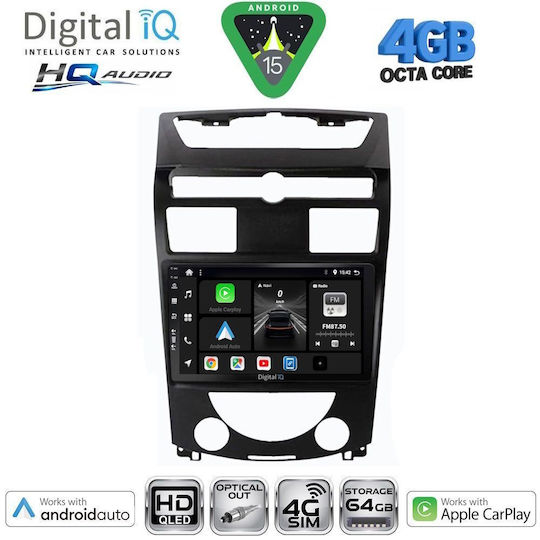 Digital IQ Car Audio System for Ssangyong Rexton 2006-2015 Bluetooth USB WiFi GPS Apple CarPlay Android Auto with 10" Touch Screen
