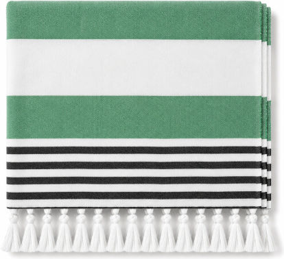 Morena Spain Green Beach Towel With Fringes 100x178cm SM-MMT-26TW-GRN