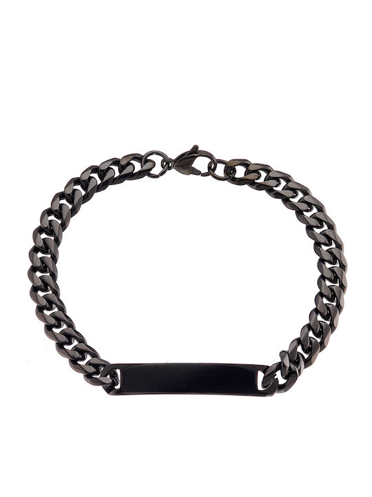 Art Collection Men's Handcuff Bracelet Made of Stainless Steel