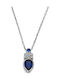 Silver Necklace with Zircon