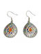 Amalfi Accessories Dangle Earrings Made of Steel with Stones