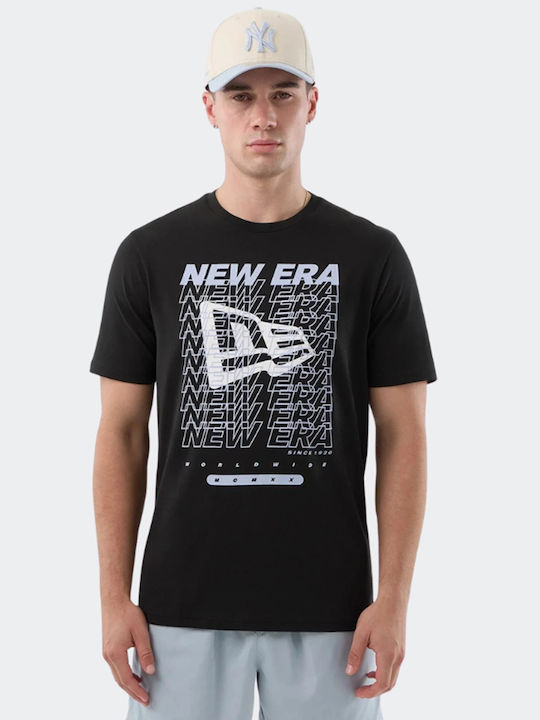 New Era Logo T-shirt Μαύρο
