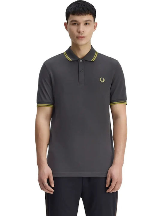 Fred Perry Twin Tipped Polo Μπλούζα Γκρι