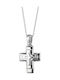 Oxzen Men's Silver Cross with Chain