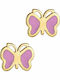 Ioannis Kosmima Kids Earrings Studs Butterflies Made of 9K Gold