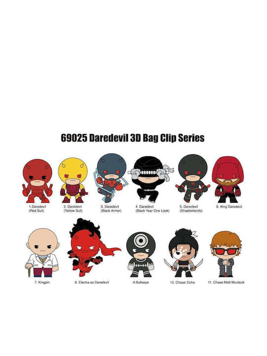 Daredevil 3D PVC Schlüsselanhänger Classic Display Set 24 Stück