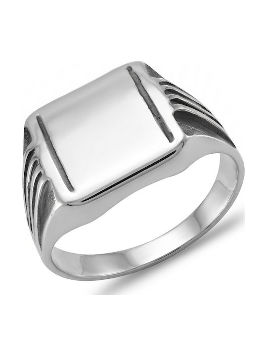 Kiriakos Gofas Men's Ring with Stones Silver