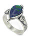 Women's Ring with Stones Silver
