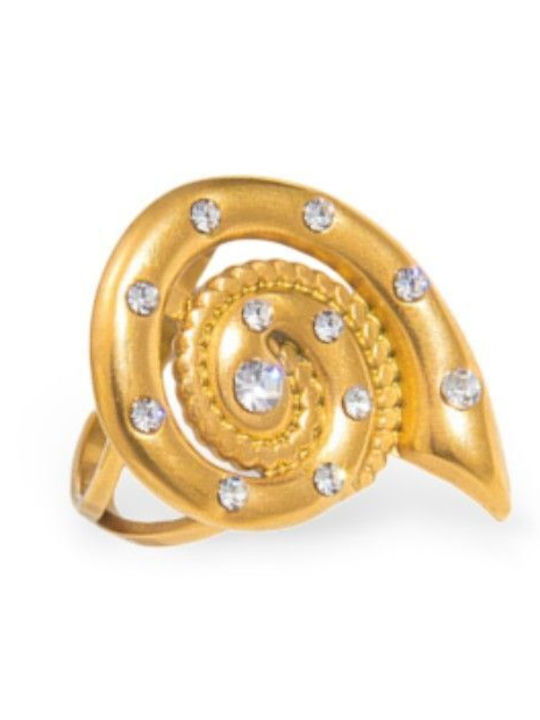 Callajewels Damen Stahl Vergoldetes Ring