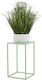 HowHomely Green Metal Plant Stand 24x24x40cm