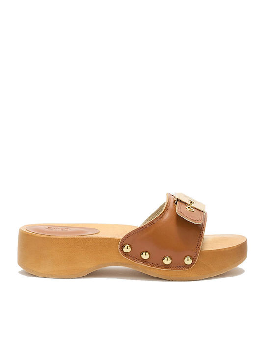 Scholl Pescura Heel Γυναικεία Σανδάλια Καφέ
