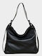 Leder Damen Handtasche Schulter Schwarz
