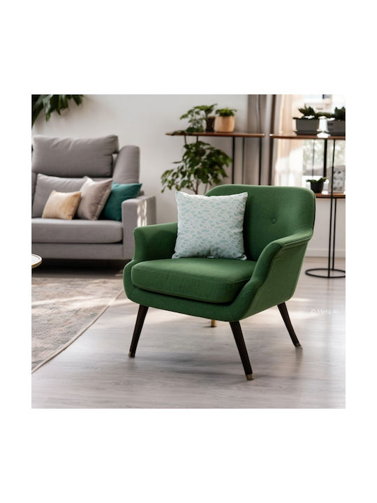 Oxygen Διακοσμητική Μαξιλαροθήκη Eco Text Fabric Τιρκουάζ 45x45εκ.