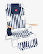 Flamingueo Beach Chair Aluminium Blue Waterproof 73.2x67.3x101.3cm