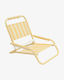 Flamingueo Beach Chair Aluminium Yellow Waterproof 75x55x54.5cm