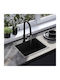 Rea Drop-In Kitchen Sink Inox Satin 45Lx50Wcm Black