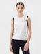 Damen Bluse Ärmellose Weiße