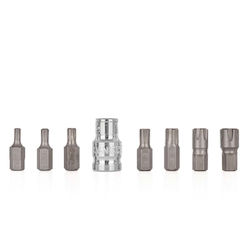 Geko Schraubendreher-Bits Set Ribe Adapter M5-M14 8 Stück