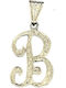 Monogramm Charm aus Weißgold 14K