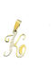 Monogramm Charm aus 14K Gold mit Zirkon
