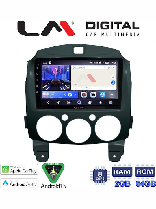 LM Digital Car Audio System for Mazda 2 2007-2014 Bluetooth USB Wi-Fi GPS Apple CarPlay Android Auto