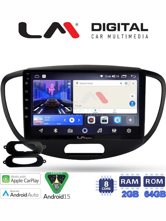 LM Digital Car Audio System for Hyundai i10 2007-2013 Bluetooth USB Wi-Fi GPS Apple CarPlay Android Auto