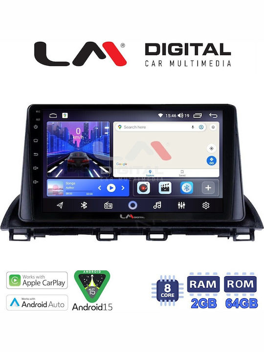 LM Digital Car Audio System for Mazda 3 2014 Bluetooth USB Wi-Fi GPS Apple CarPlay Android Auto