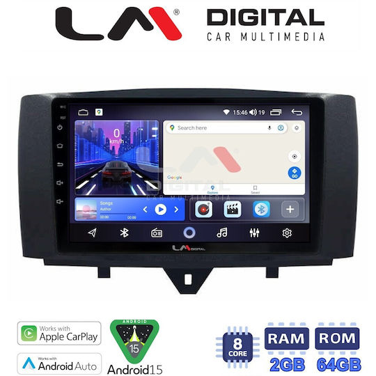LM Digital Ηχοσύστημα Αυτοκινήτου για Smart ForTwo 2011 2015 (Bluetooth/USB/WiFi/GPS/Apple-Carplay/Android-Auto)