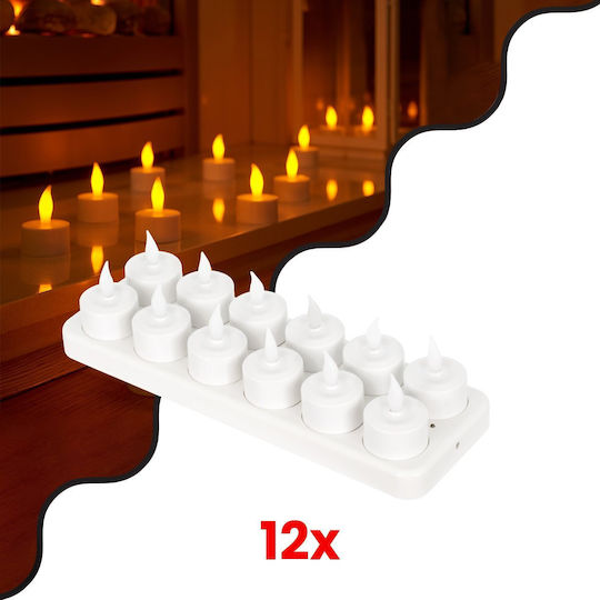 GloboStar Διακοσμητικό Φωτιστικό LED Θερμό Λευκό 2700K Κερί 12τμχ 62x33.5x42εκ.