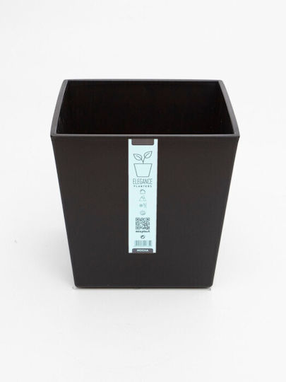 Micplast Elegance Plastic Black Flower Pot 20x20x19cm