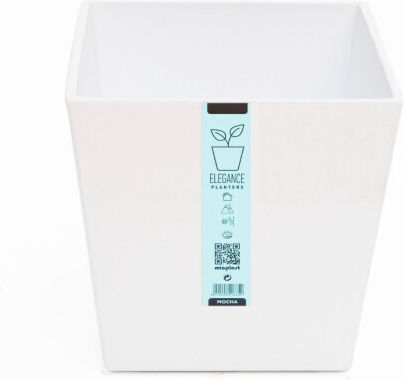 Micplast Elegance Γλάστρα Πλαστική Λευκό 20x20x19εκ.