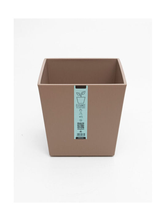 Micplast Elegance Plastic Flower Pot Mocha 20x20x19cm