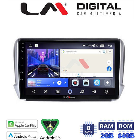 LM Digital Car Audio System for Peugeot 2008 / 208 2012 Bluetooth USB Wi-Fi GPS Apple CarPlay Android Auto