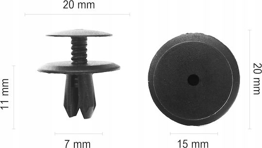 1x Clips Din Plastic Pentru Tapițerie Portbagaj Vw Audi Skoda Seat