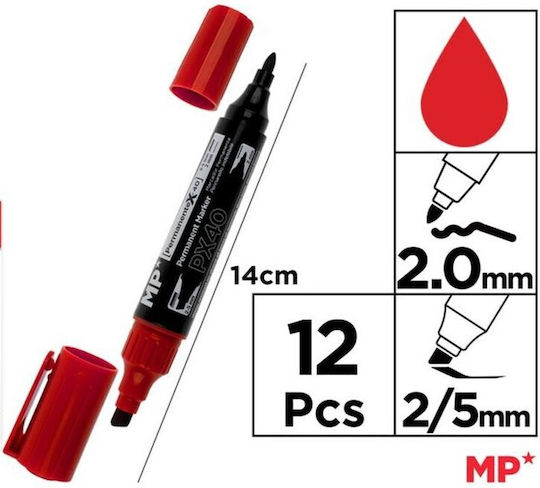 Madrid Papel Permanent Marker Red 5mm