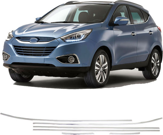 Хромирани Накладки За Страничен Прозорец От Неръждаема Стомана За Hyundai Ix35 Suv 2010-2015