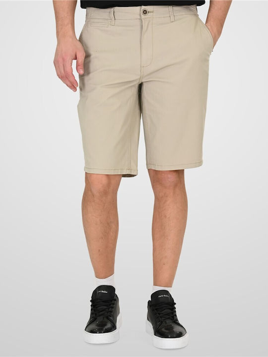 Double Ανδρική Βερμούδα Chino Εκρού