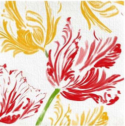 Xαρτοπετσέτες Cocktail Tulipe 12.5x12.5cm Francoise Paviot 20 Tεμάχια
