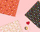 Black Valentine's Heart Napkins 33x33cm 20pcs