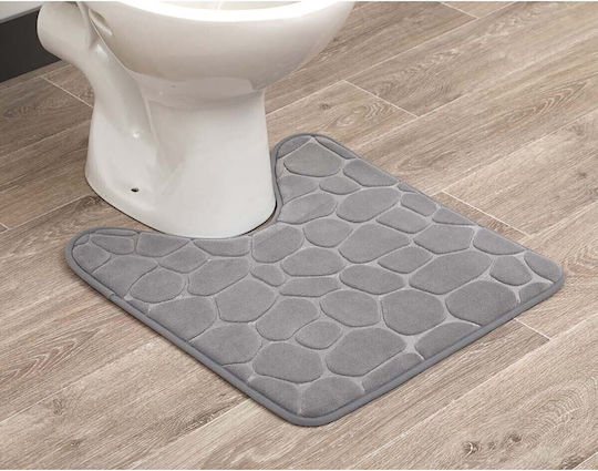 Tendance Πατάκι Μπάνιου Microfiber Λεκάνης Gray 45x50εκ.