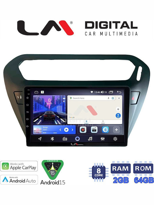 LM Digital Car Audio System for Peugeot 301 Citroen C-Elysee 2012 Bluetooth USB Wi-Fi GPS Apple CarPlay Android Auto